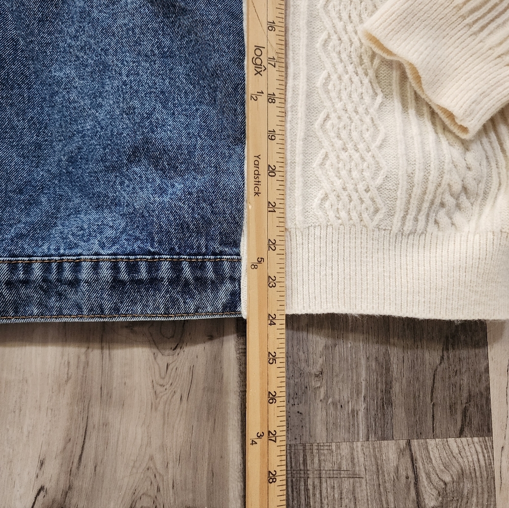 Vici Denim and Cream Cardigan Sweater - Picture 5 of 8